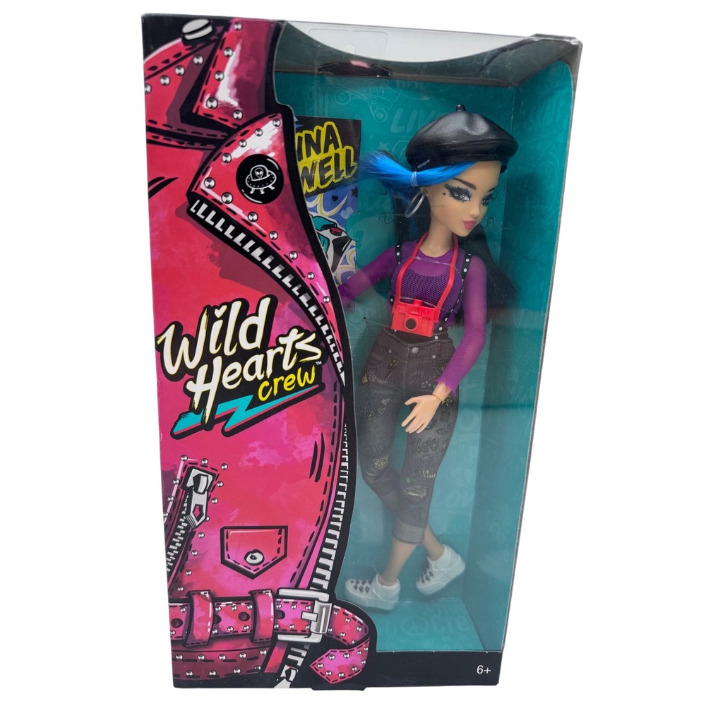 Mattel Wild Hearts Crew Kenna Roswell Doll Camera Blue Hair Beret NIB 2019 NOS
